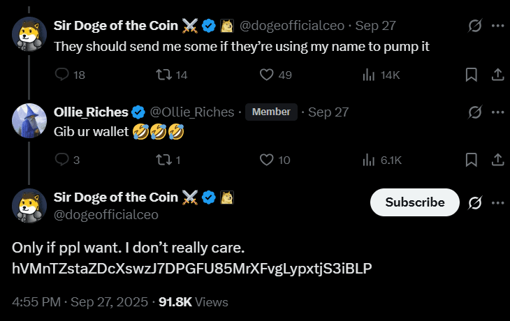 Sir Doge of the Coin